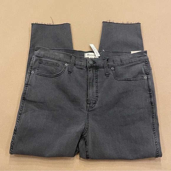 Women’s Madewell Dark Gray Wash Stovepipe Jeans Size 32P New With Tags - Picture 4 of 13